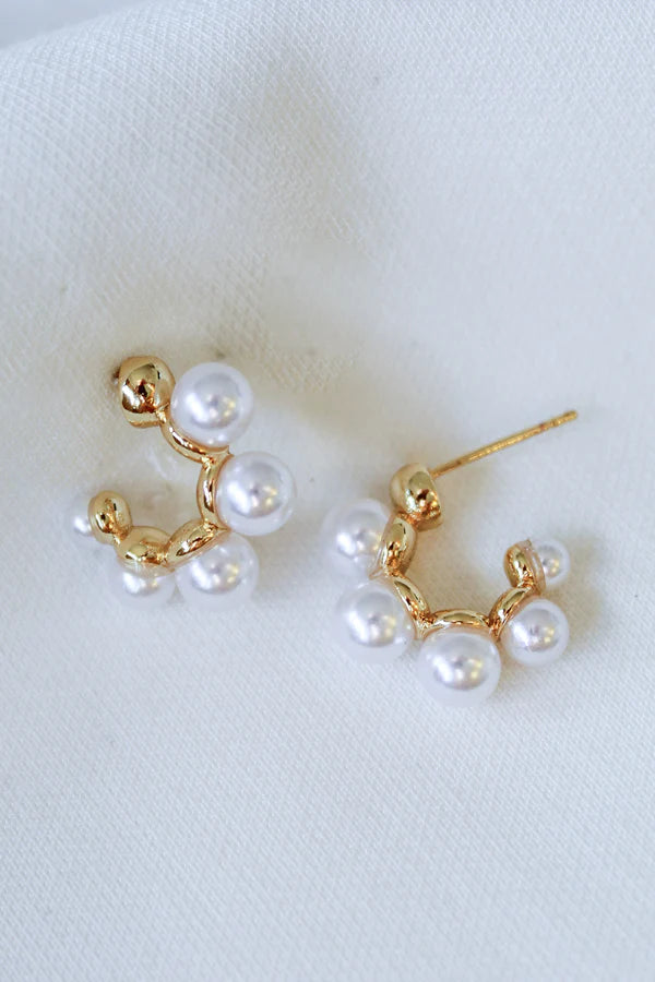 Kona Earrings Jewelry Peacocks & Pearls Gold  