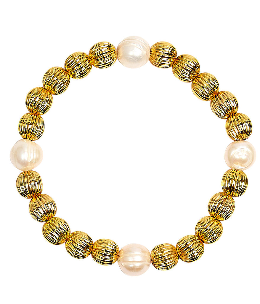 Parker Pearl Bracelet Jewelry Peacocks & Pearls 8 MM Gold and Freshwater Pearls  