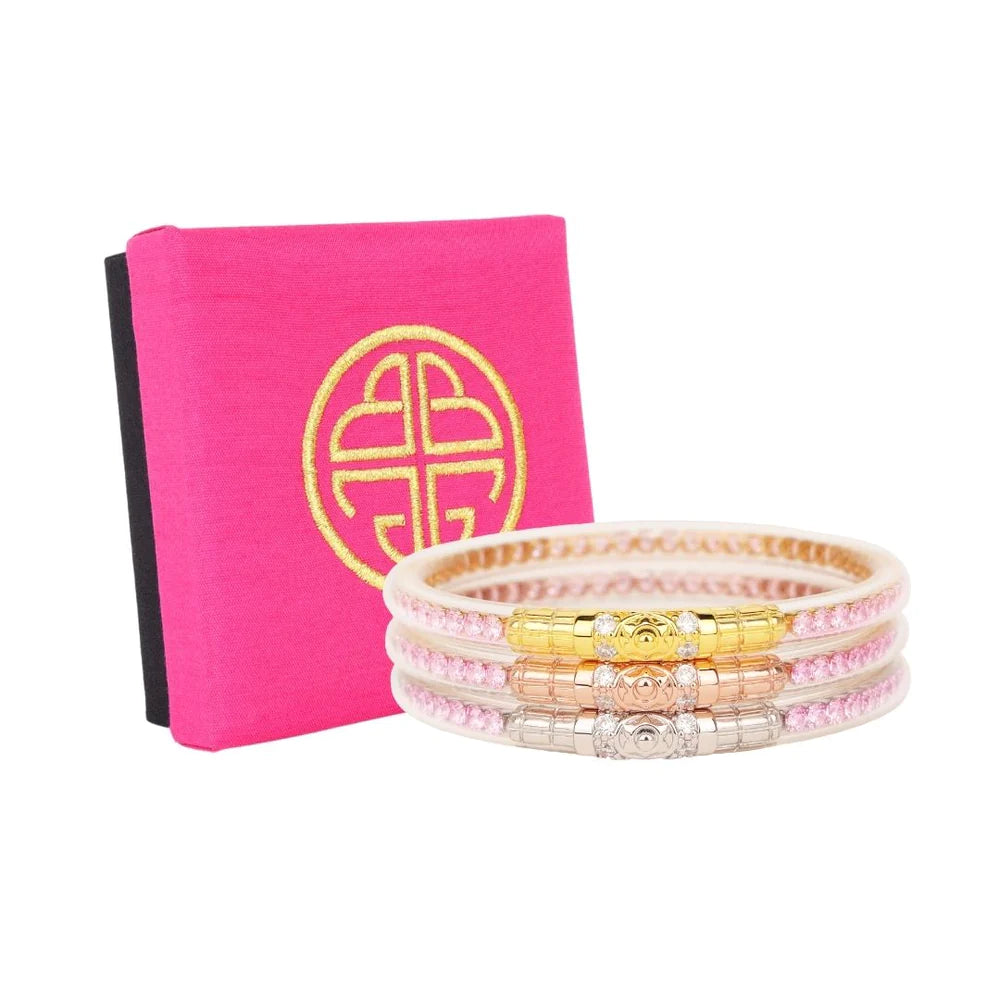 Three Queens All Weather Bangles Accessories Budha Girl Petal Pink S 