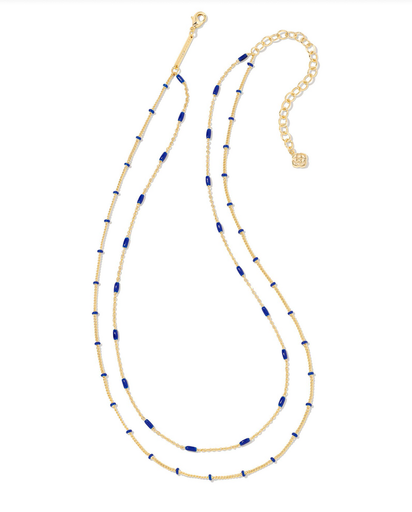 Dottie Multi Strand Necklace Jewelry Kendra Scott Gold Cobalt  