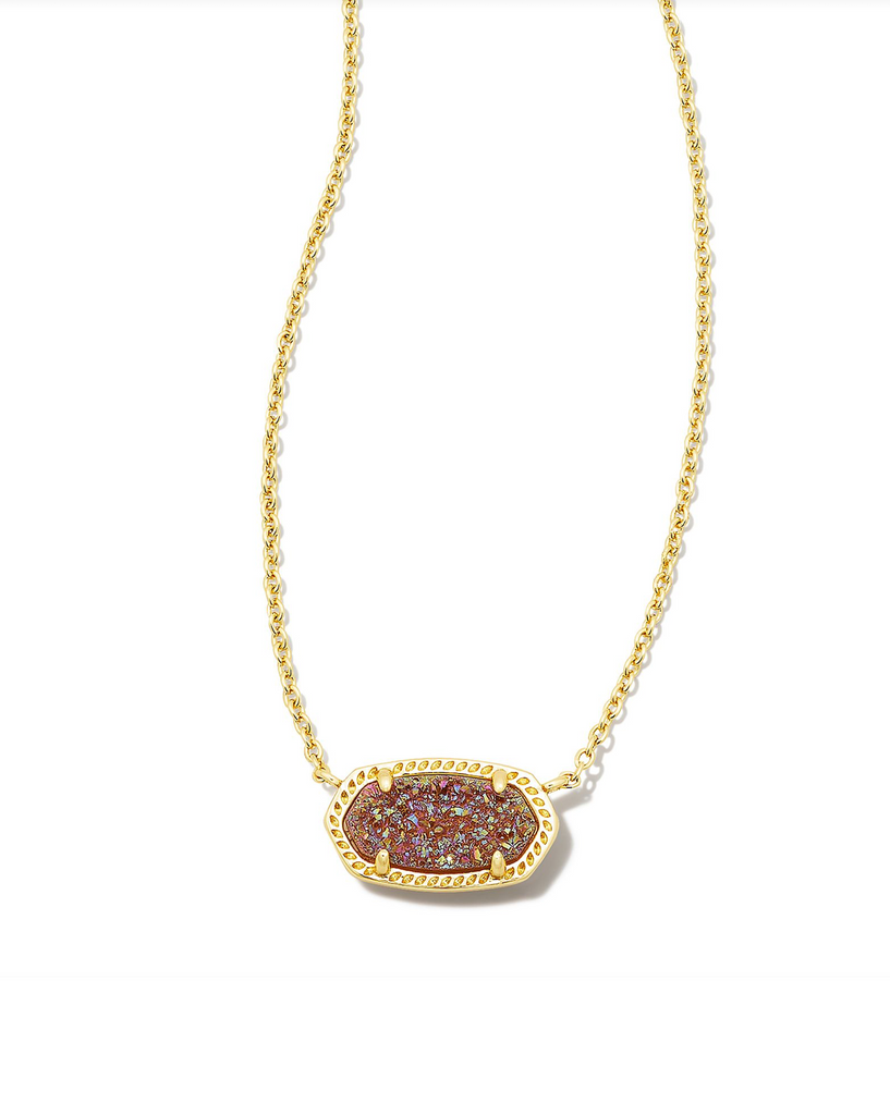 Elisa Drusy Necklace Jewelry Kendra Scott Gold Spice Drusy  