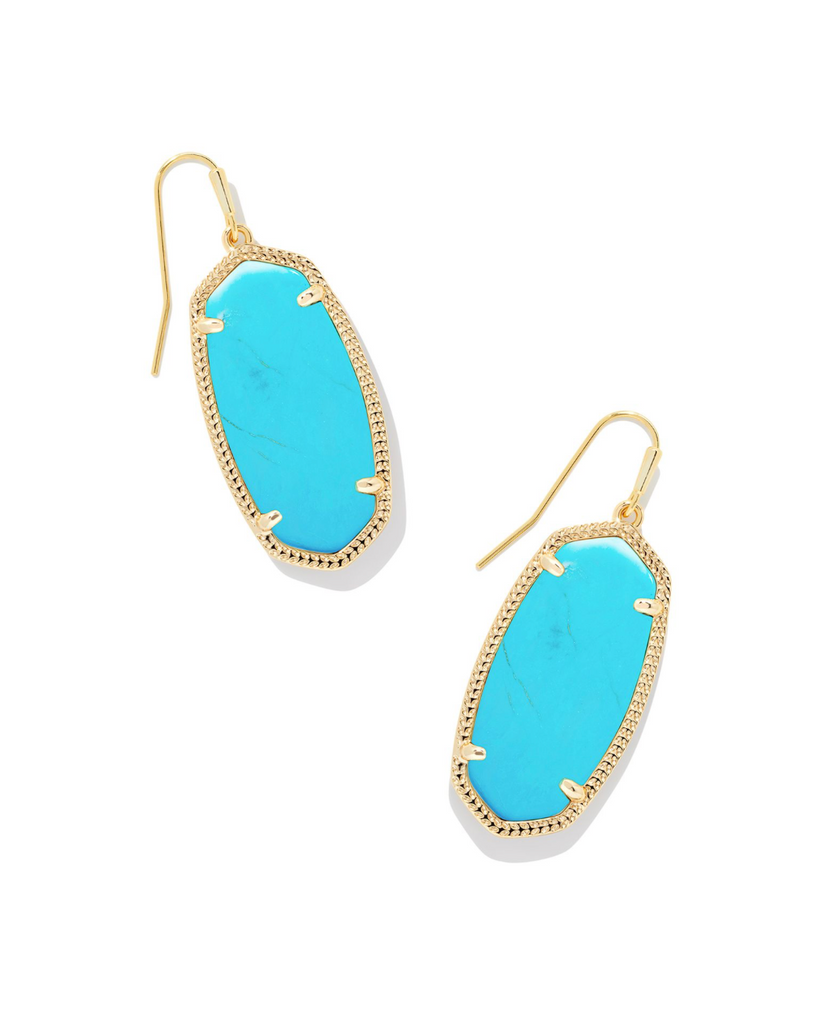 Elle Earring Jewelry Kendra Scott Gold Turquoise  