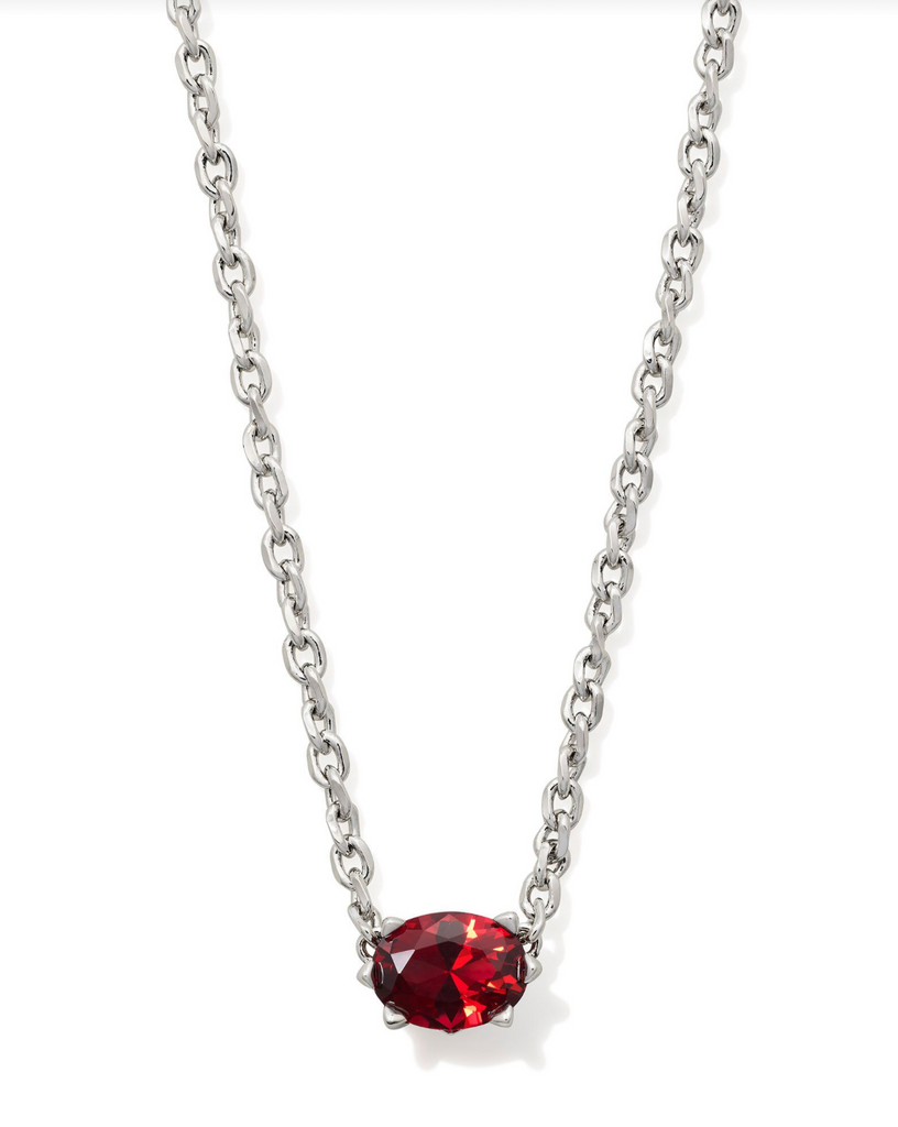 Cailin Pendant Jewelry Kendra Scott Silver Red Crystal  