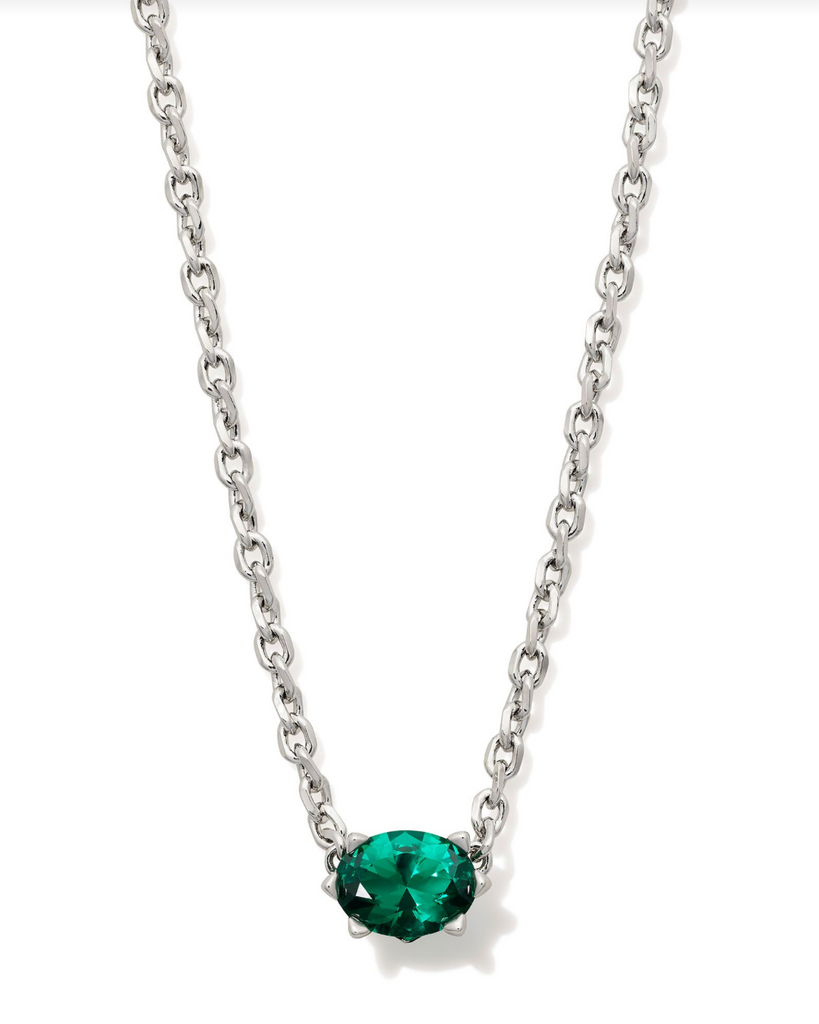 Cailin Pendant Jewelry Kendra Scott Silver Green Crystal  