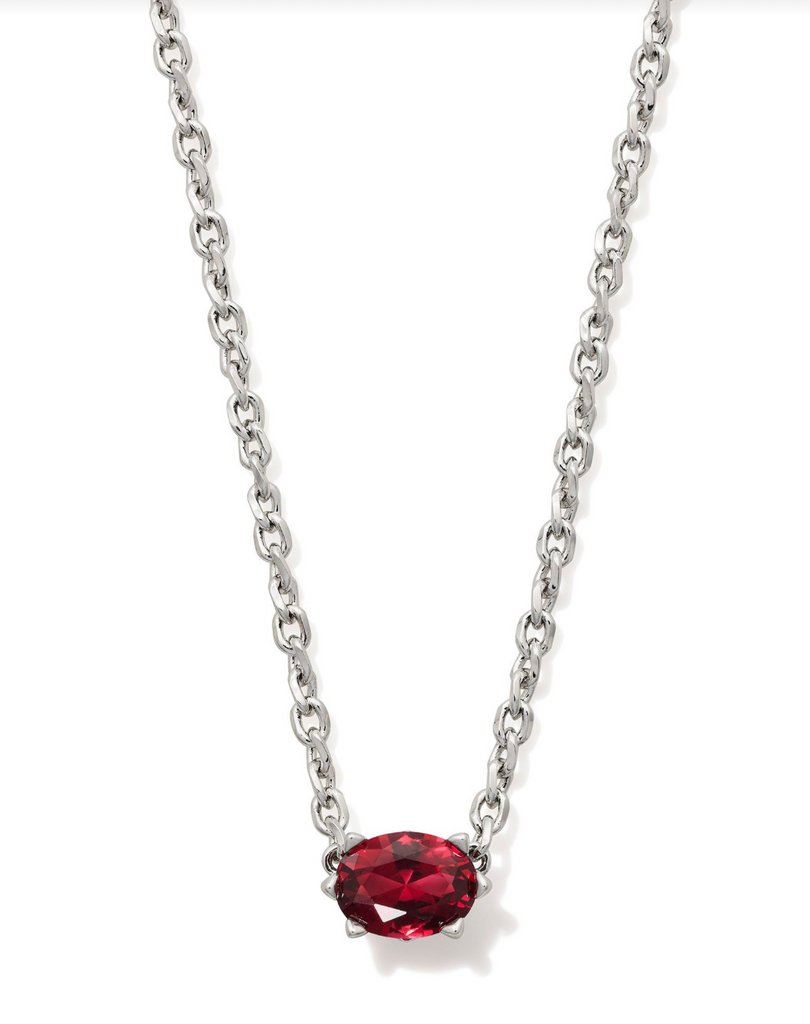 Cailin Pendant Jewelry Kendra Scott Silver Burgundy Crystal  