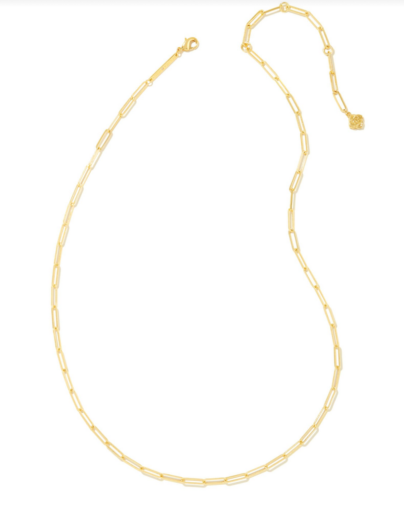 Courtney Paperclip Necklace Jewelry Kendra Scott Gold  