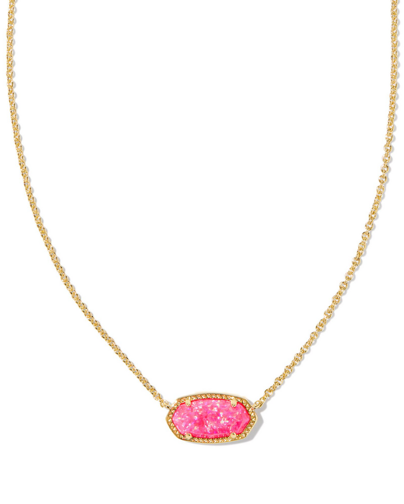 Elisa Opal Necklace Jewelry Kendra Scott Gold Bright Pink Opal  