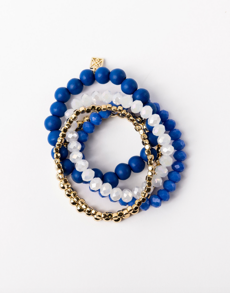 Mandy Bracelet Set Jewelry Peacocks & Pearls Blue  