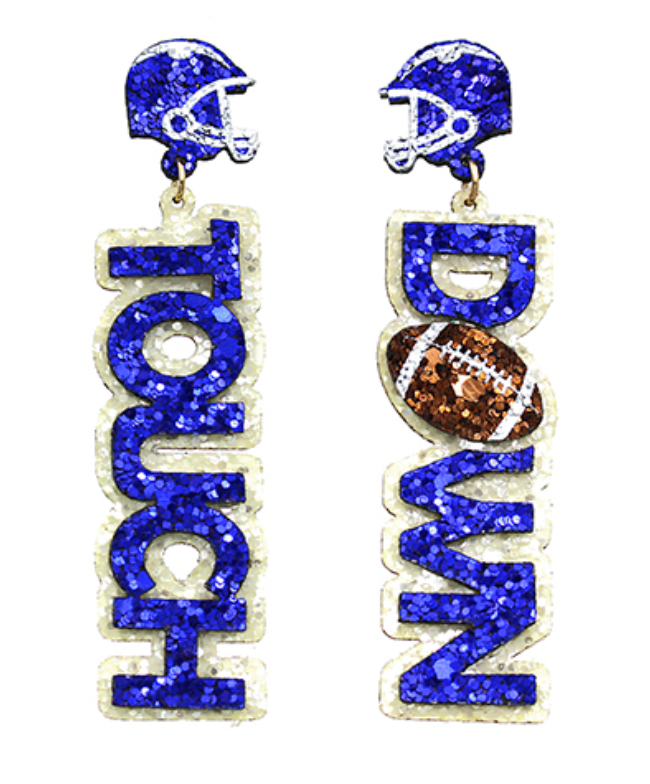 Touchdown Earrings Jewelry Peacocks & Pearls Blue  