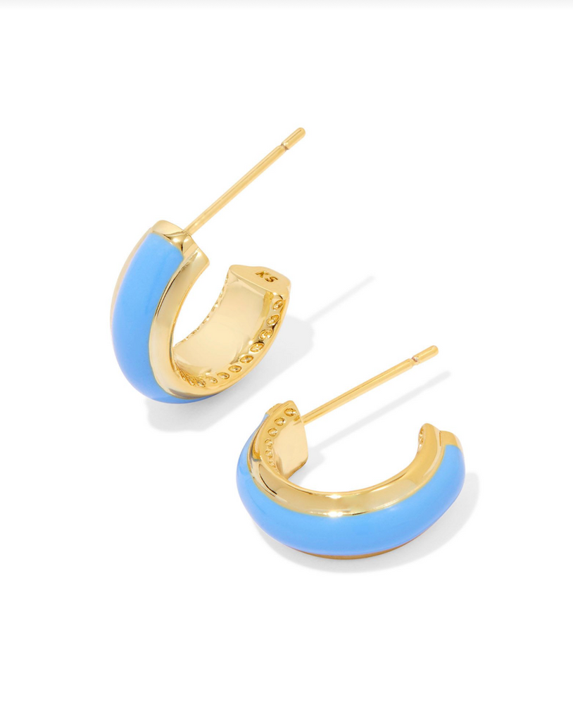 Ainsley Huggie Jewelry Kendra Scott Gold Light Blue  