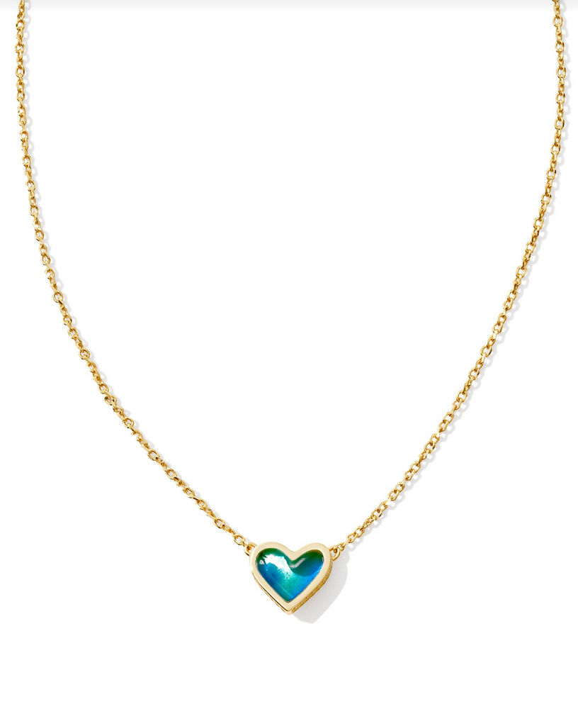 Framed Ari Heart Pendant Jewelry Kendra Scott Gold Mood Stone  