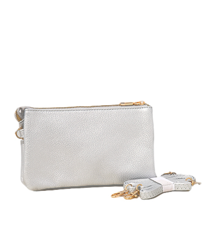 Gameday Pouch Crossbody Bags Peacocks & Pearls Silver  