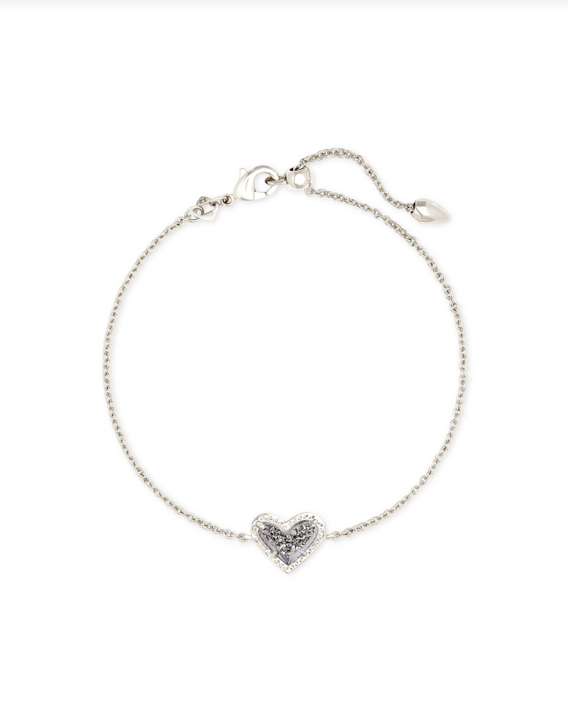 Ari Heart Chain Bracelet Jewelry Kendra Scott Silver Platinum Drusy  