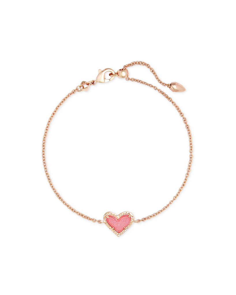 Ari Heart Chain Bracelet Jewelry Kendra Scott Rose Gold Light Pink Drusy  