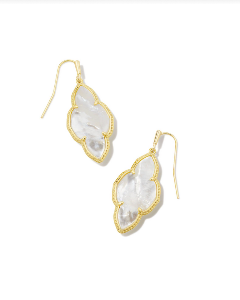 Abbie Drop Earring Jewelry Kendra Scott Gold Mother of Pearl  