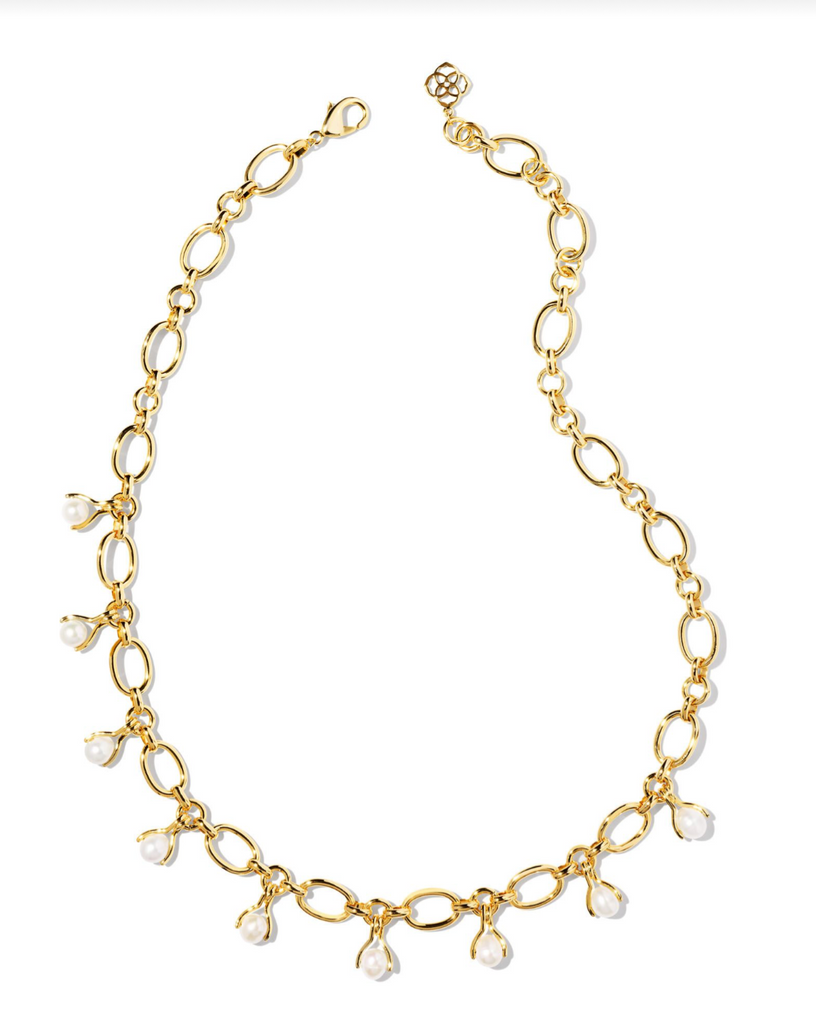 Ashton Pearl Chain Necklace Jewelry Kendra Scott Gold  