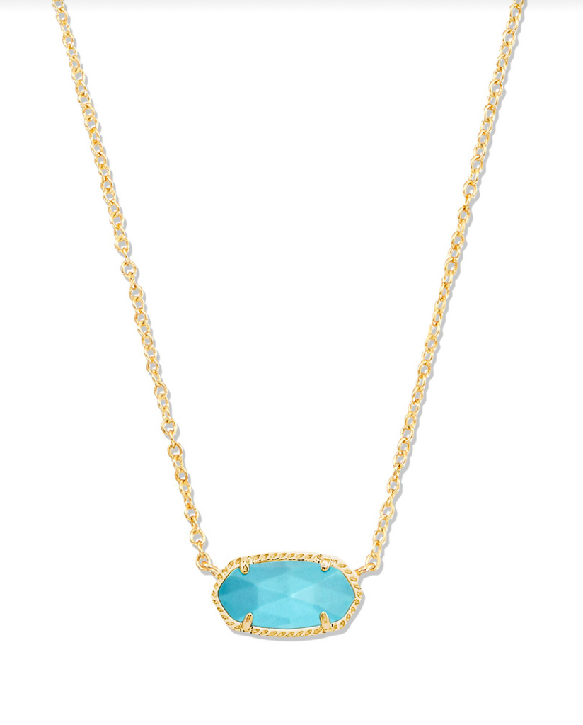 Elisa Glass Necklace Jewelry Kendra Scott Gold Turquoise  