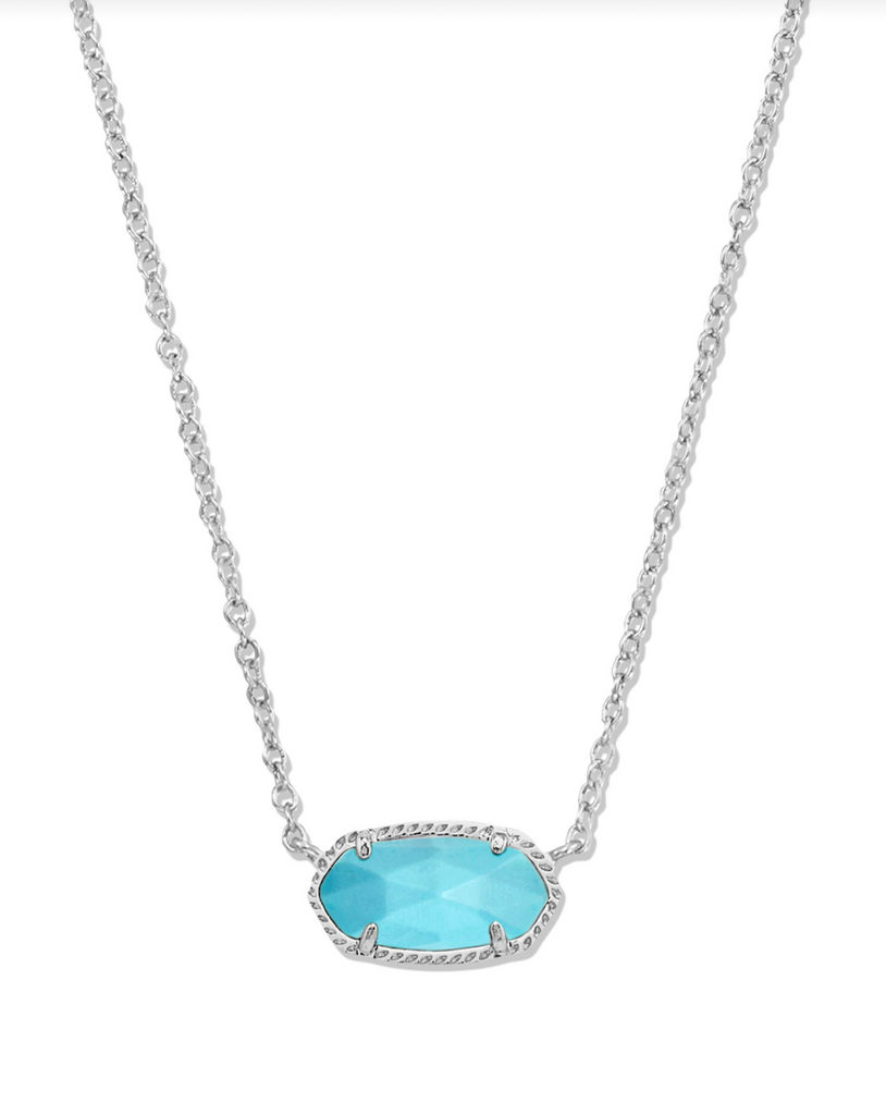 Elisa Glass Necklace Jewelry Kendra Scott Silver Turquoise  