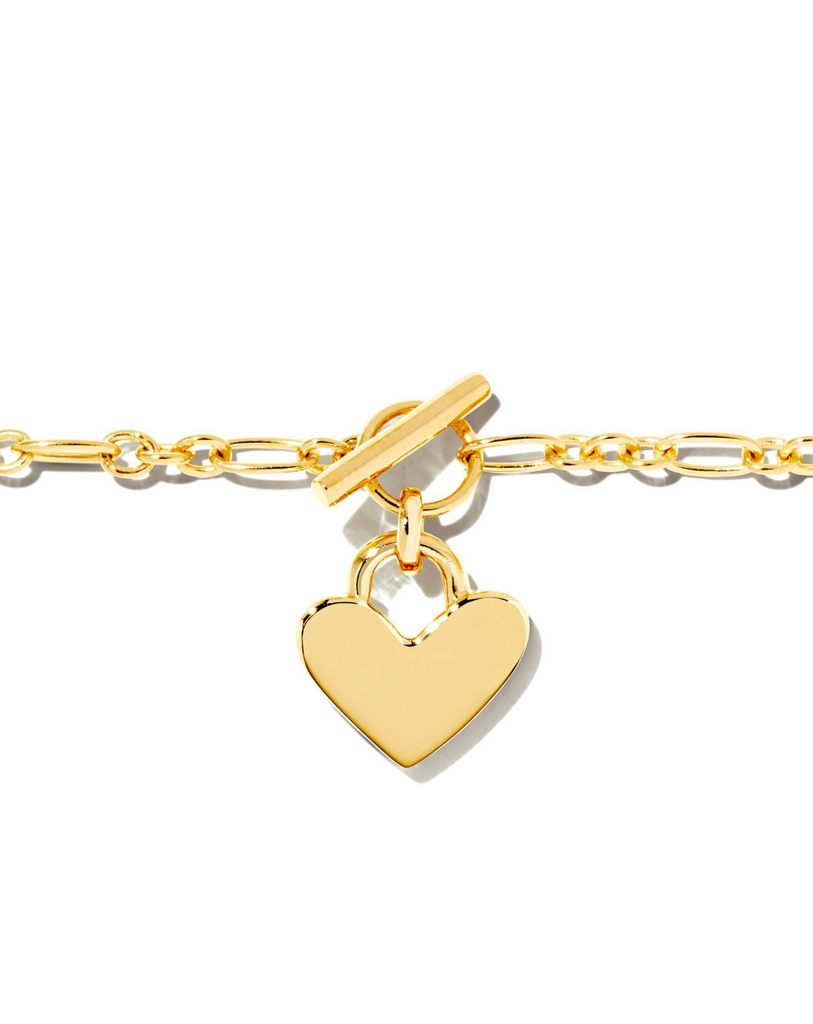 18K Gold Vermeil Heart Padlock Bracelet Jewelry Kendra Scott   