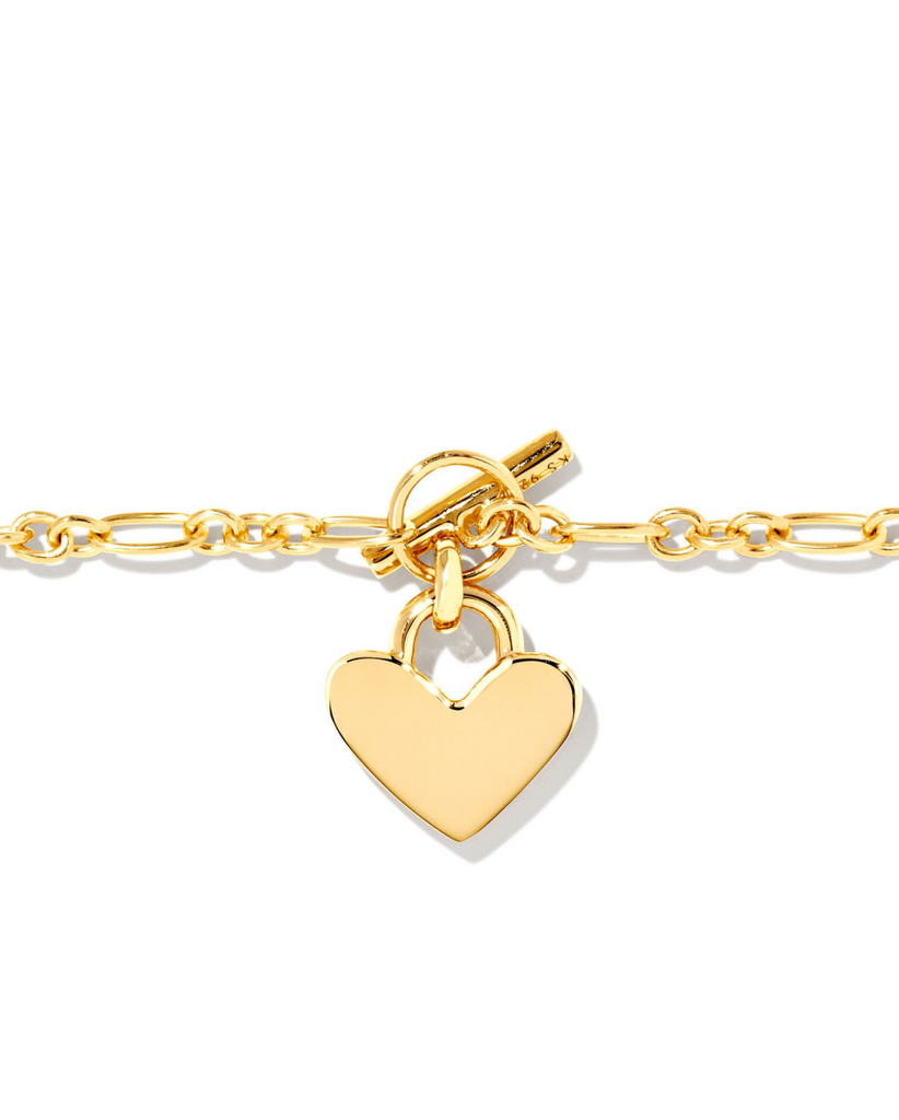 18K Gold Vermeil Heart Padlock Bracelet Jewelry Kendra Scott   