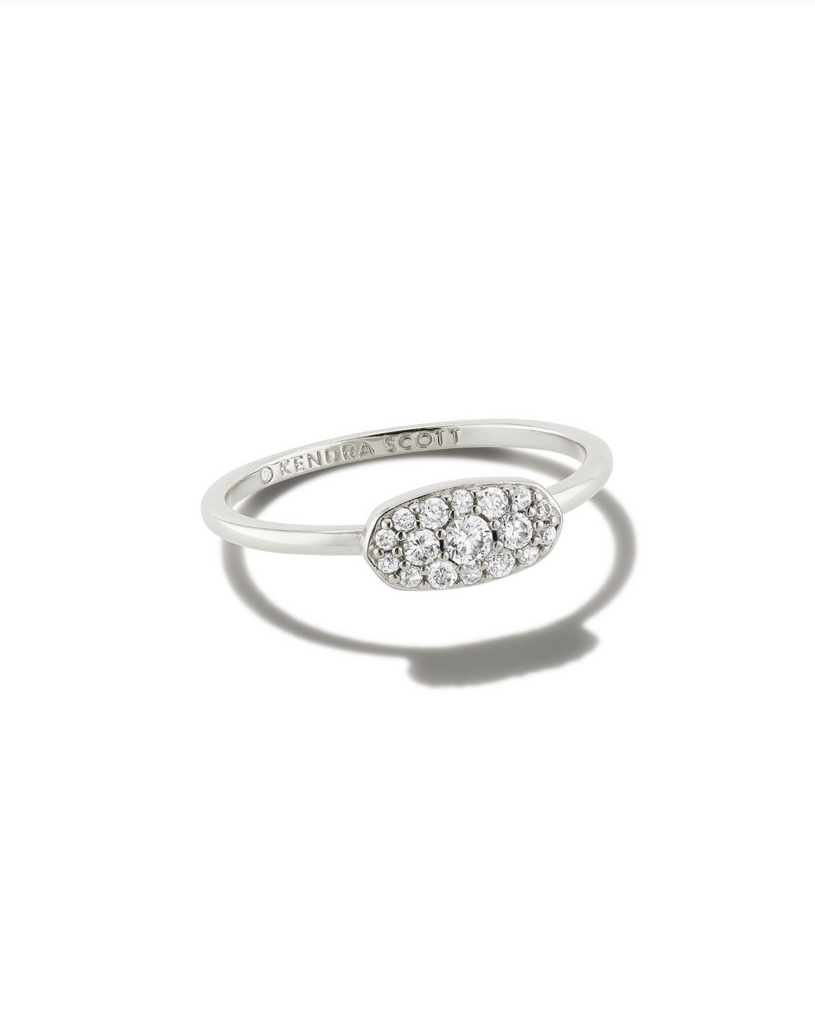 Grayson Crystal Band Ring Jewelry Kendra Scott Silver 6 