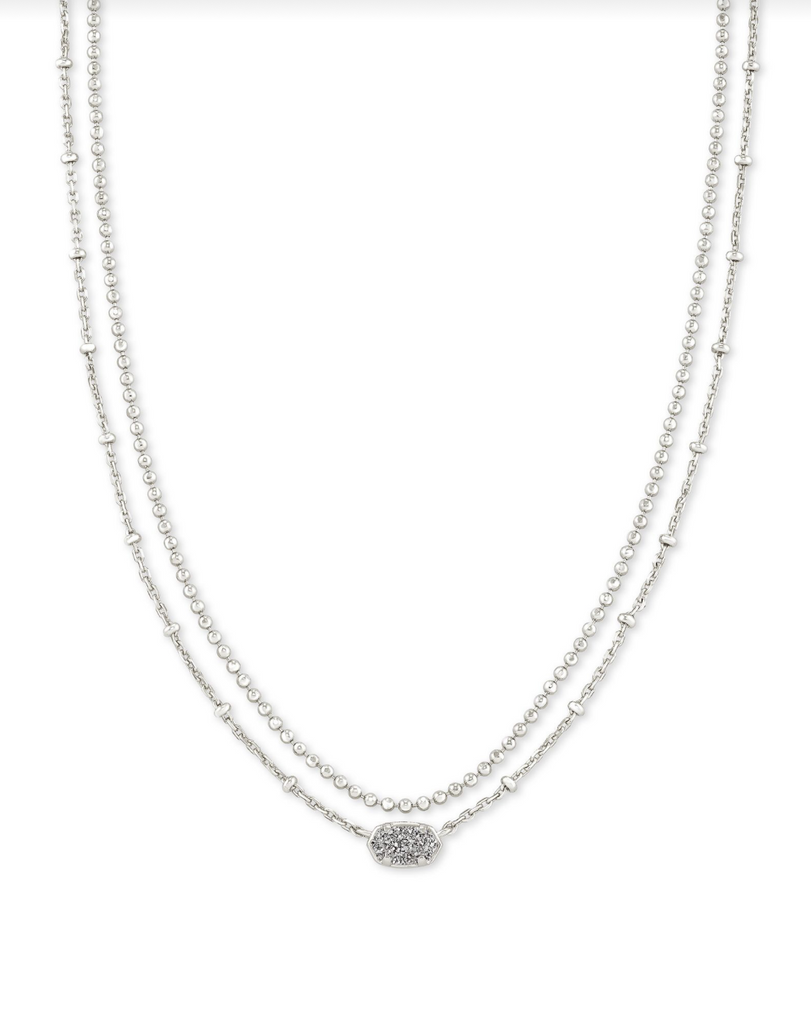 Emilie Multi Strand Necklace Jewelry Kendra Scott Silver Platinum Drusy  