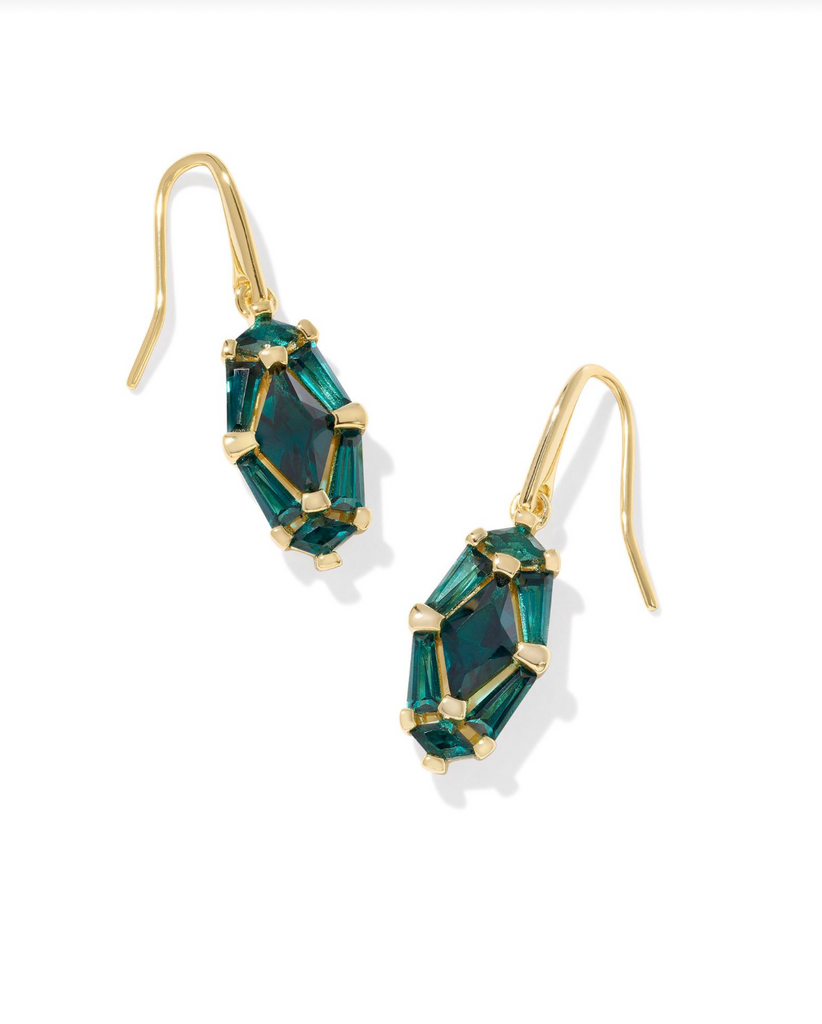 Lindy Rae Lee Drop Earrings Jewelry Kendra Scott Gold Green Crystal  