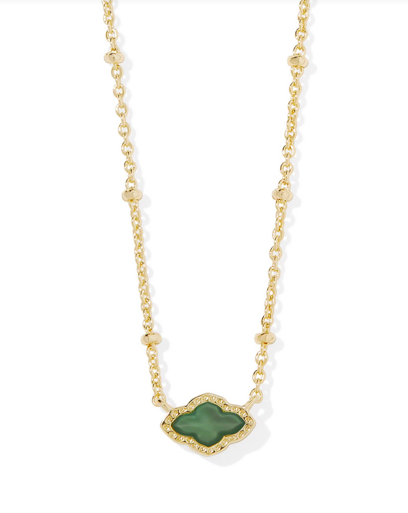 Mini Abbie Satellite Pendant Jewelry Kendra Scott Gold Green Illusion  