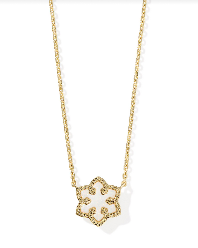 Snowflake Pendant Jewelry Kendra Scott Gold White Opal  