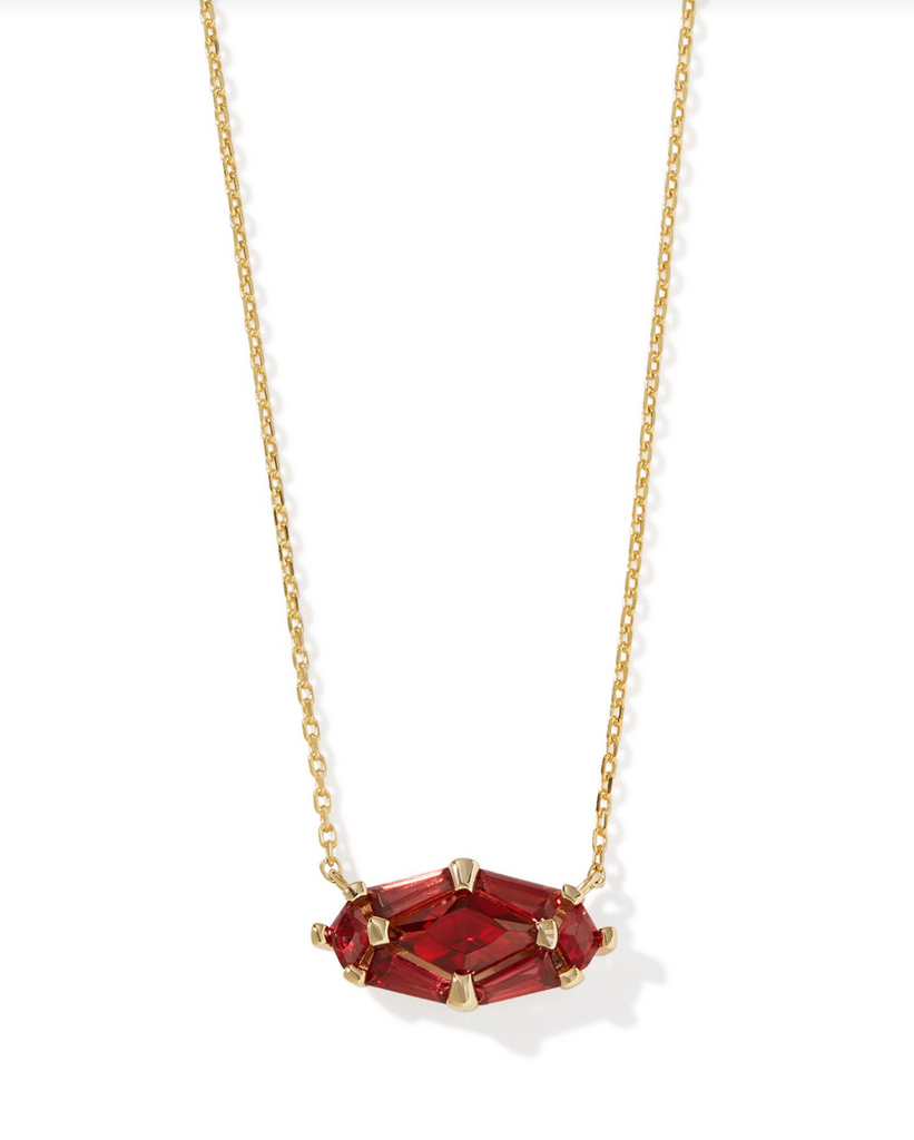 Lindy Rae Elisa Pendant Jewelry Kendra Scott Gold Red Crystal  