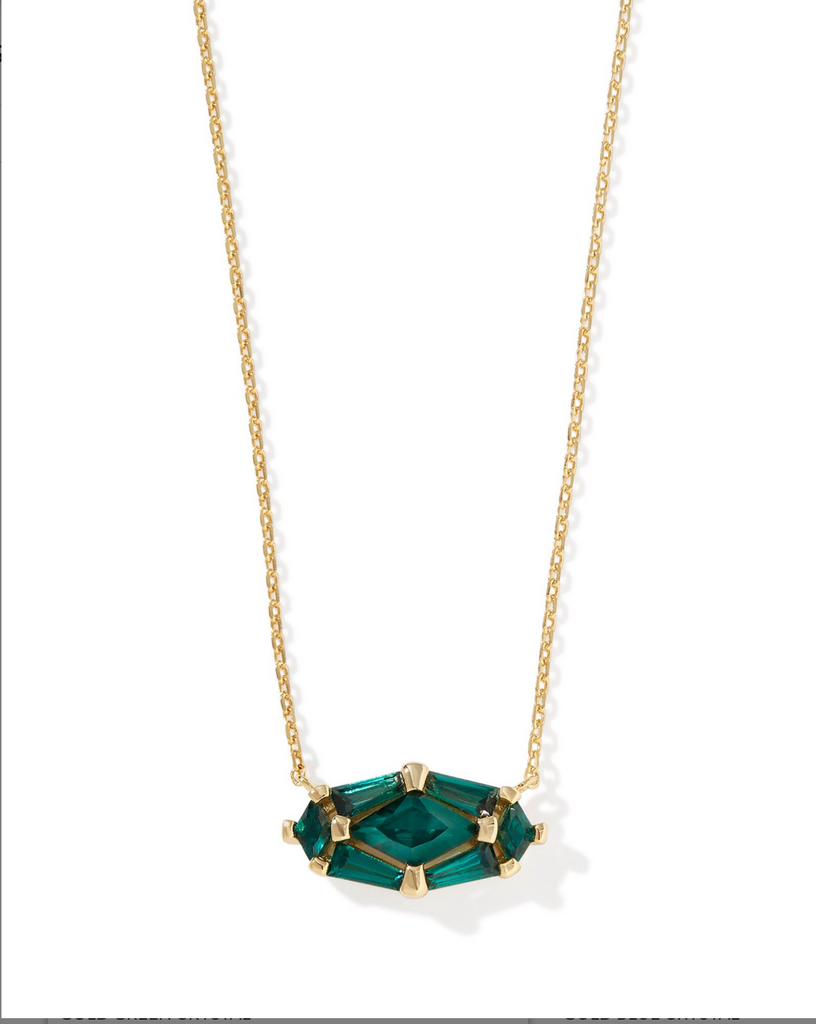 Lindy Rae Elisa Pendant Jewelry Kendra Scott Gold Green Crystal  