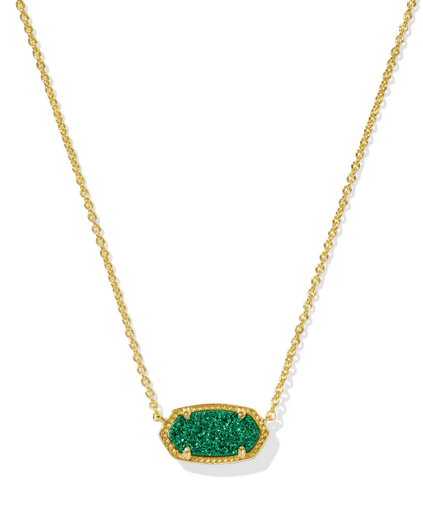 Elisa Drusy Necklace Jewelry Kendra Scott Gold Emerald Drusy  