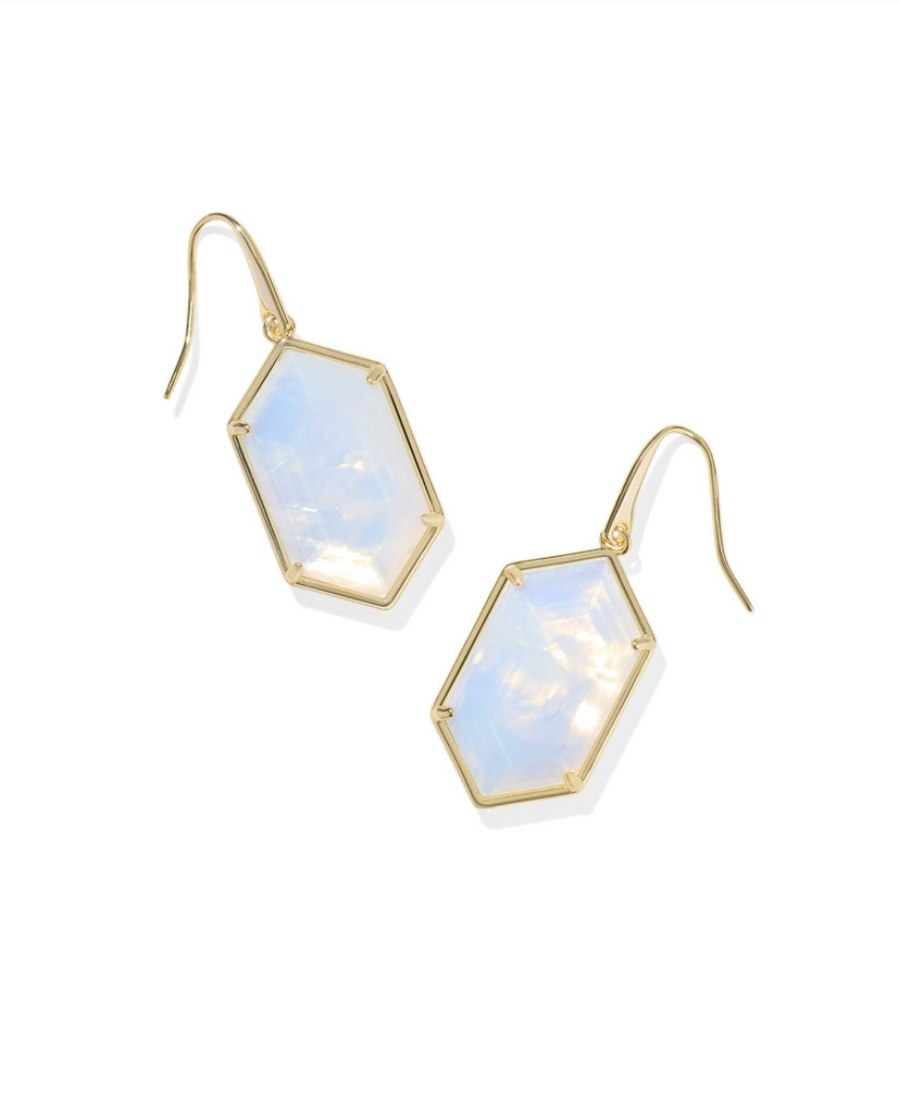 Hallie Drop Earring Jewelry Kendra Scott Gold Opalite Illusion