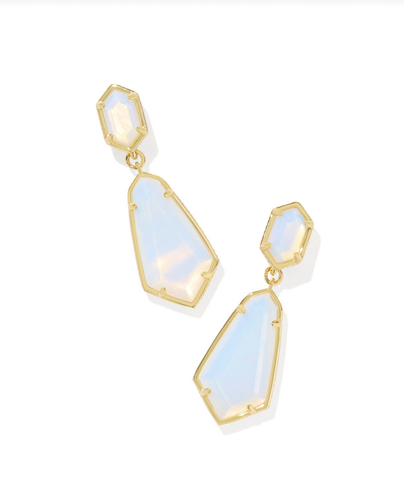 Hallie Convertible Drop Jewelry Kendra Scott Gold Opalite Illusion