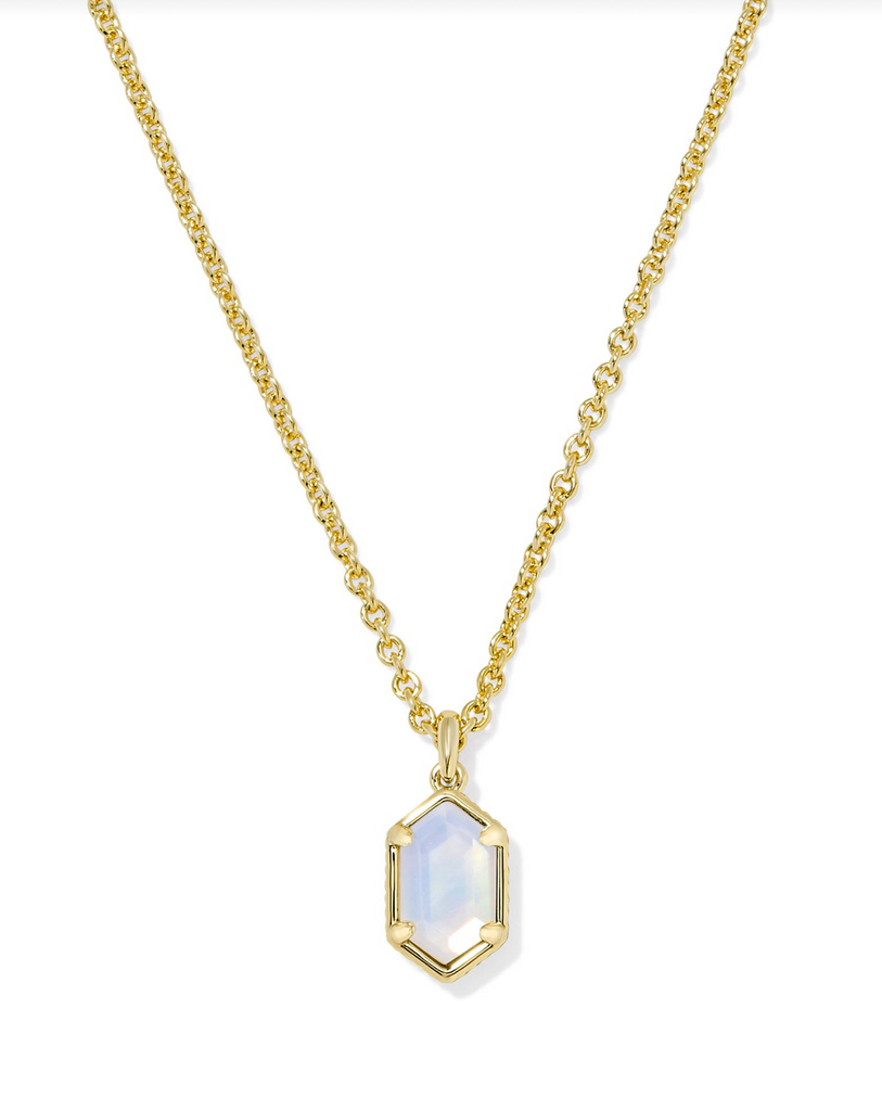 Hallie Pendant Necklace Jewelry Kendra Scott Gold Opalite Illusion