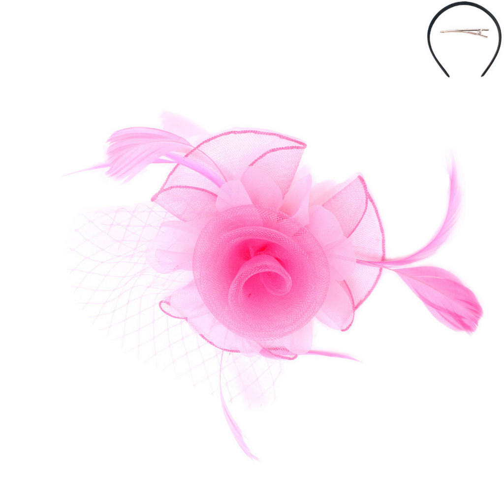 Just Dainty Enough Fascinator Accessories Peacocks & Pearls Pink