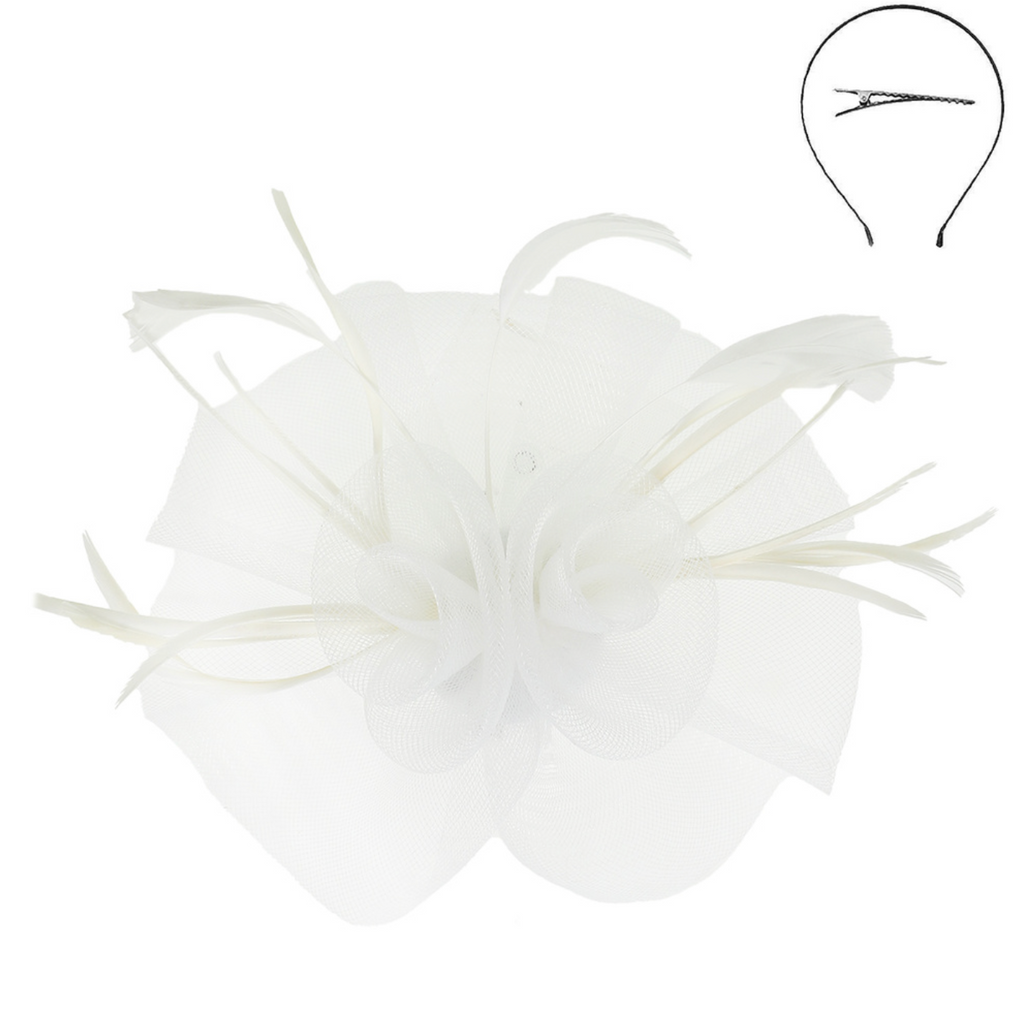 New Ideas Fascinator Accessories Peacocks & Pearls White