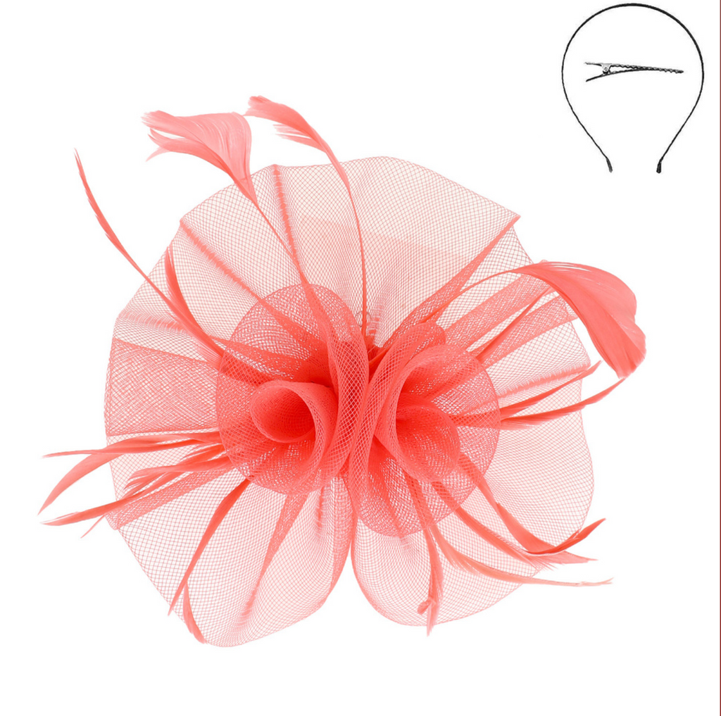 New Ideas Fascinator Accessories Peacocks & Pearls Coral