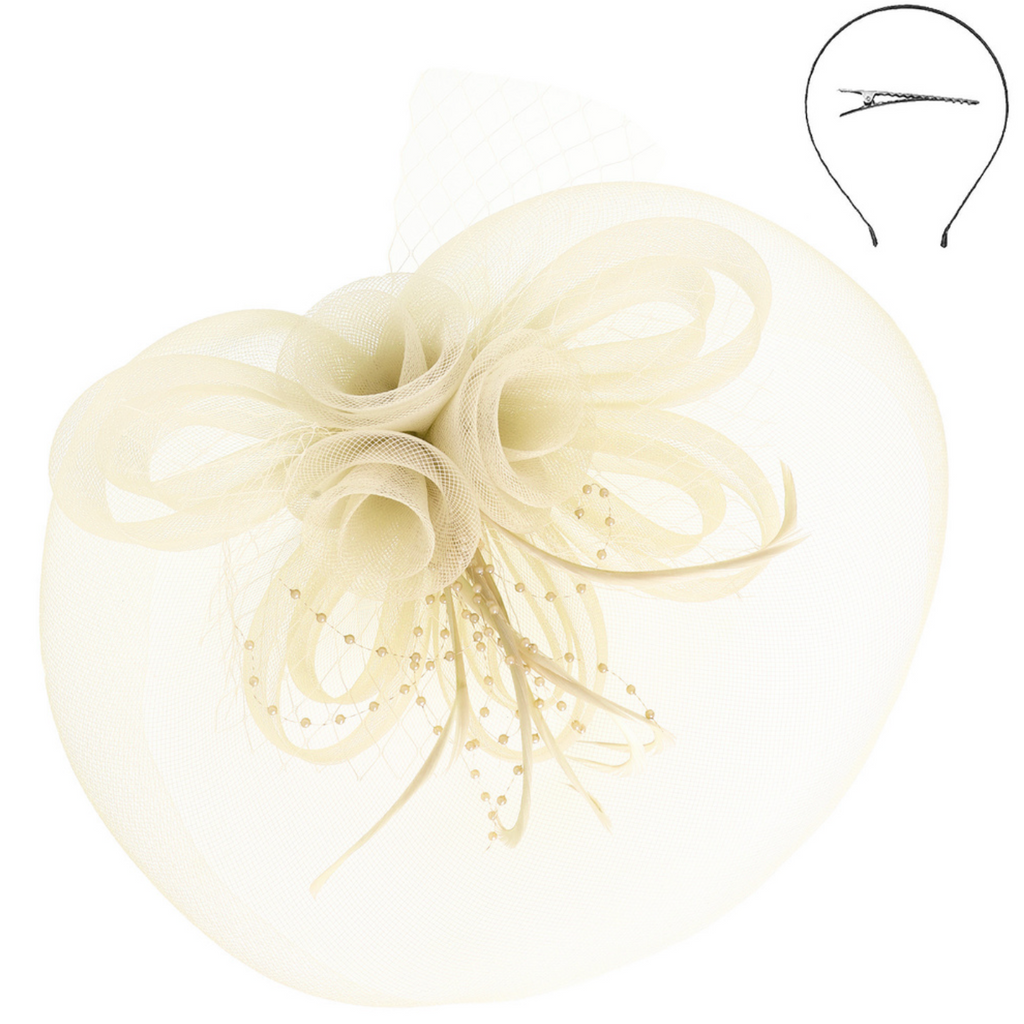 Always A Classic Fascinator Accessories Peacocks & Pearls Ivory