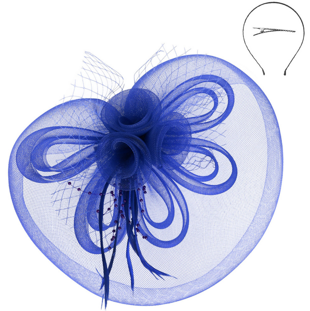 Always A Classic Fascinator Accessories Peacocks & Pearls Royal Blue