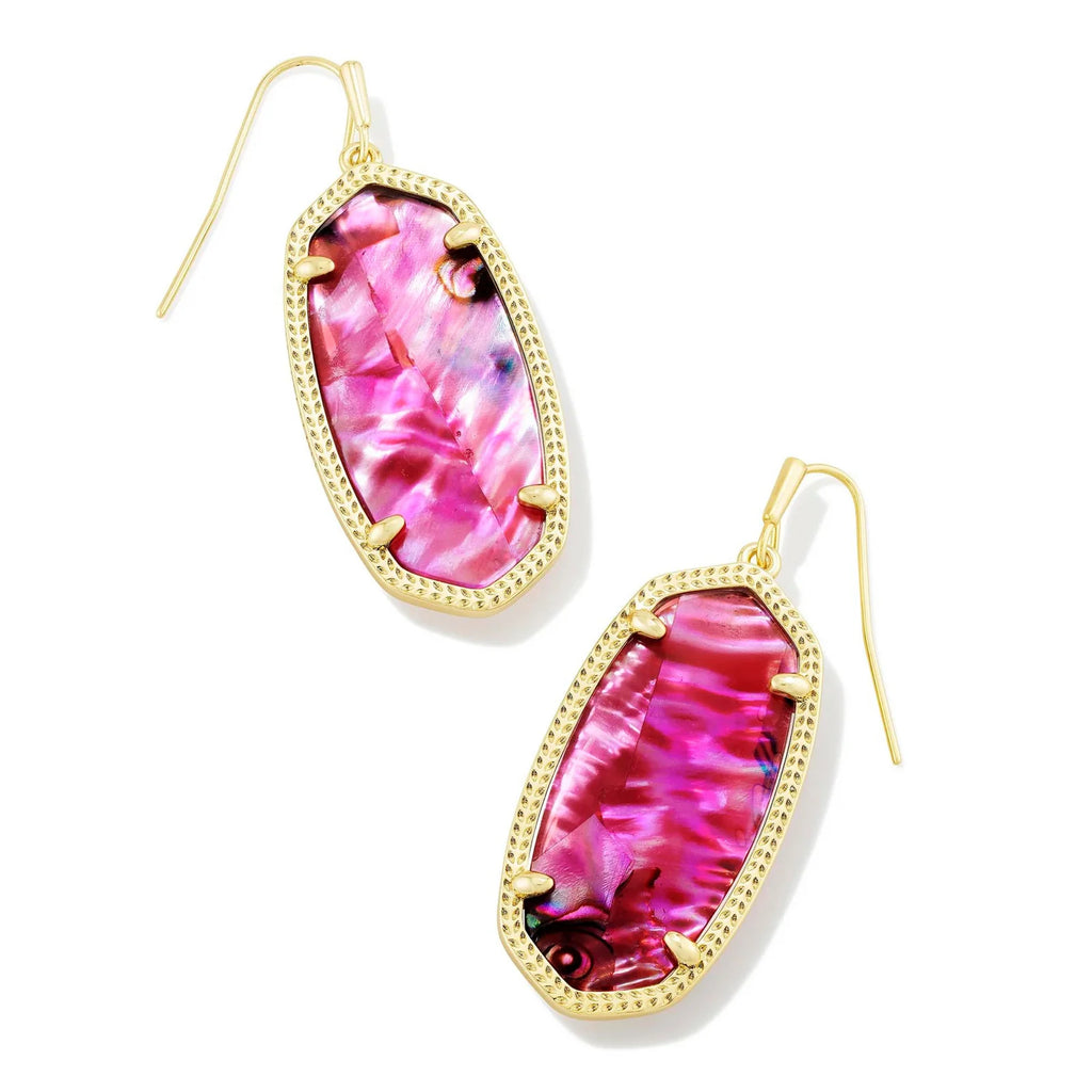 Elle Earring Jewelry Kendra Scott Gold Light Burgundy Illusion  