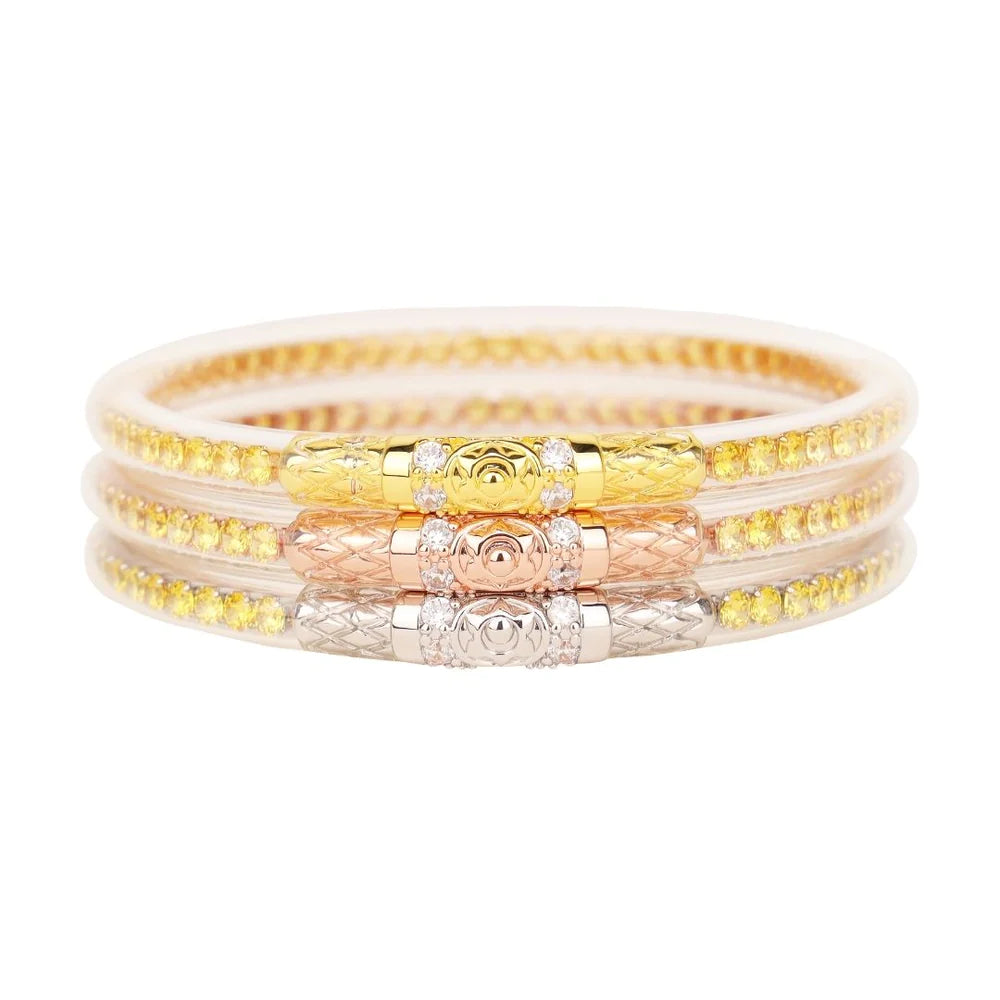 Three Queens All Weather Bangles Accessories Budha Girl Yellow Rose S 