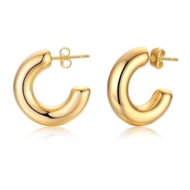 Chloe Mini Hoop Jewelry Peacocks & Pearls Gold  