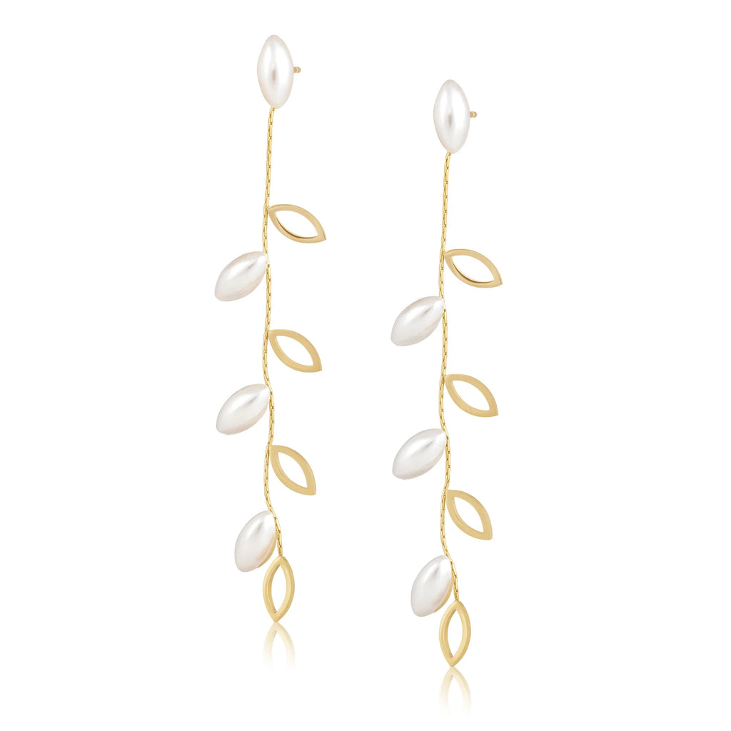 Collette Statement Earring Jewelry Peacocks & Pearls Gold  