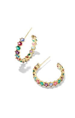 Cailin Hoop Jewelry Kendra Scott Gold Multi Mix  