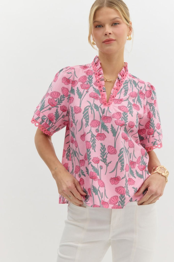 Floral Flirts Blouse Clothing Peacocks & Pearls