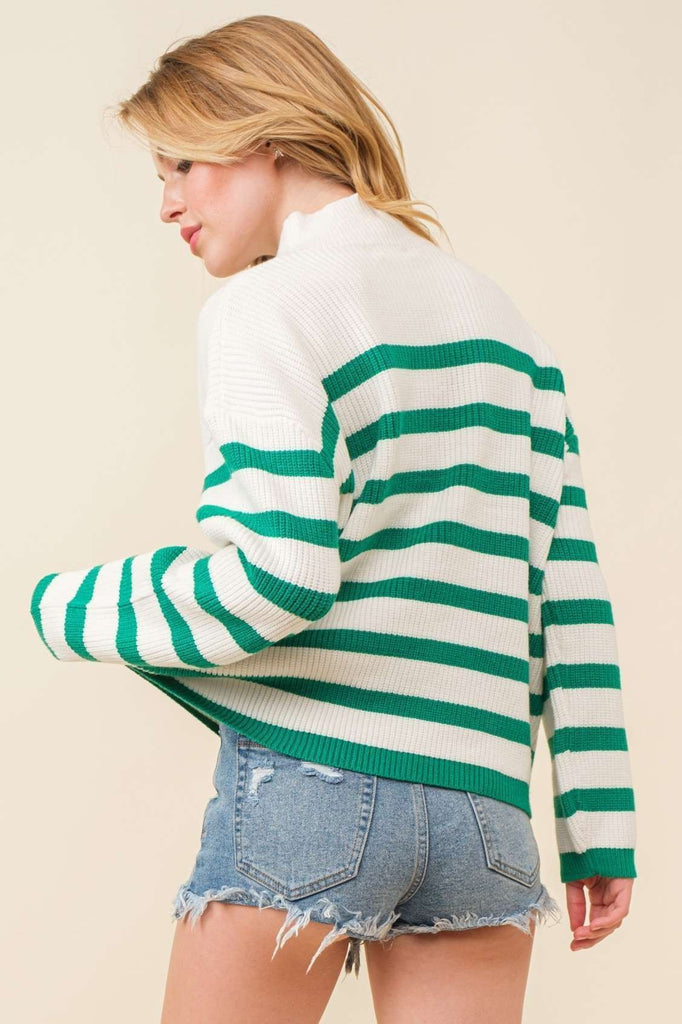 Striped Spirit Sweater Clothing Peacocks & Pearls   