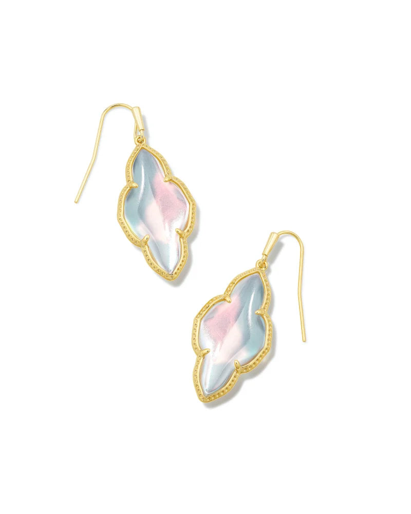 Abbie Drop Earring Jewelry Kendra Scott Gold Dichroic Glass  