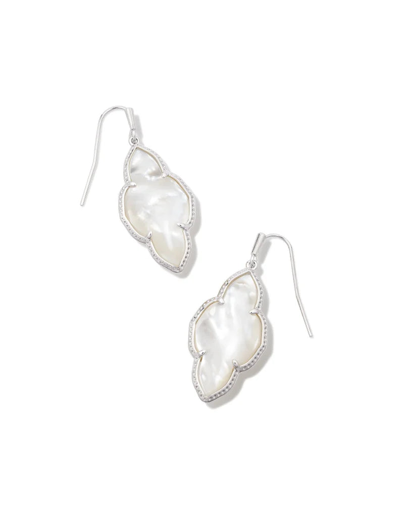 Abbie Drop Earring Jewelry Kendra Scott Silver Mother of Pearl  