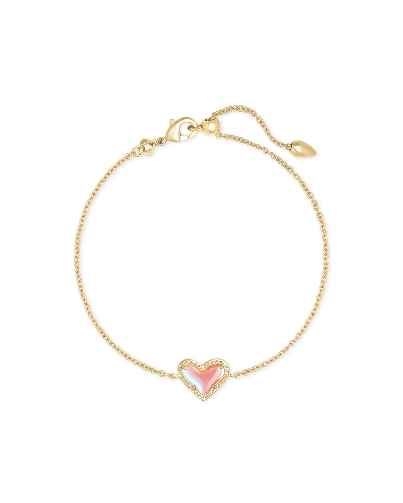 Ari Heart Chain Bracelet Jewelry Kendra Scott Gold Dichroic Glass  